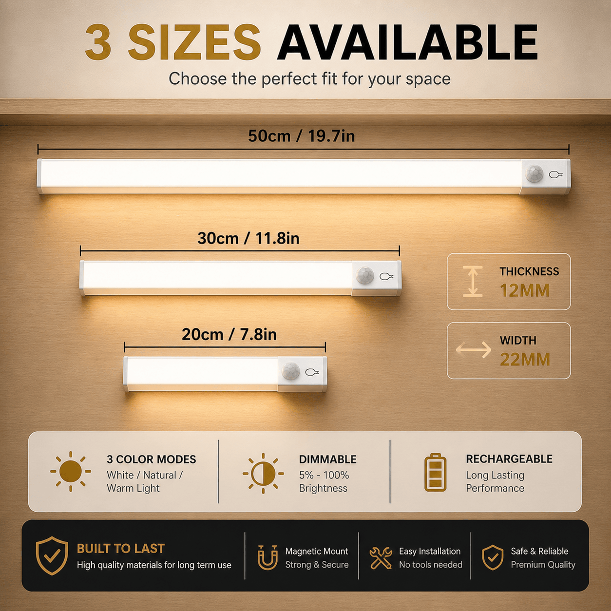Smart Motion Sensor LED Light - achandvee light