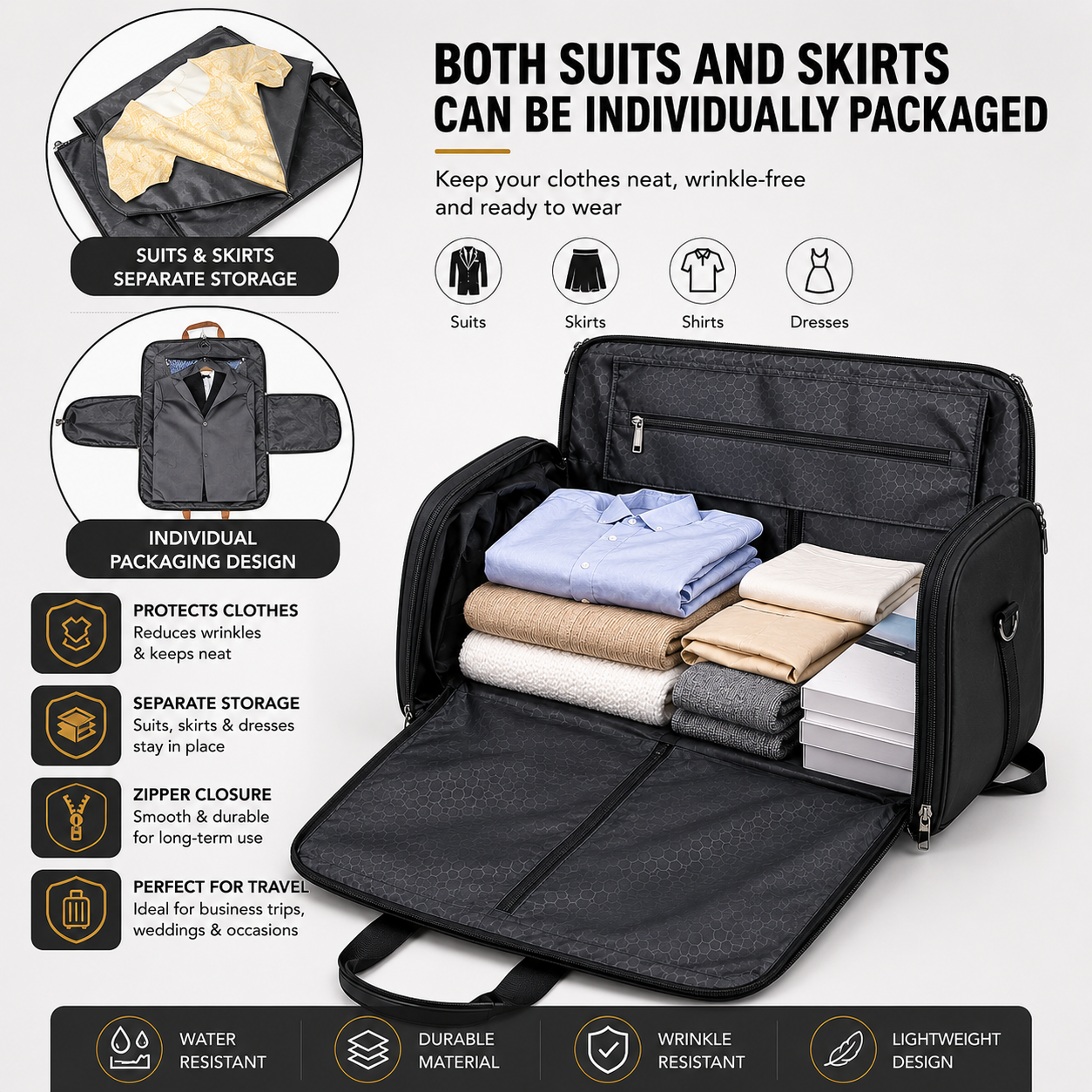 Business Travel Suit Bag | Multi-Pocket Garment Backpack - achandvee bag