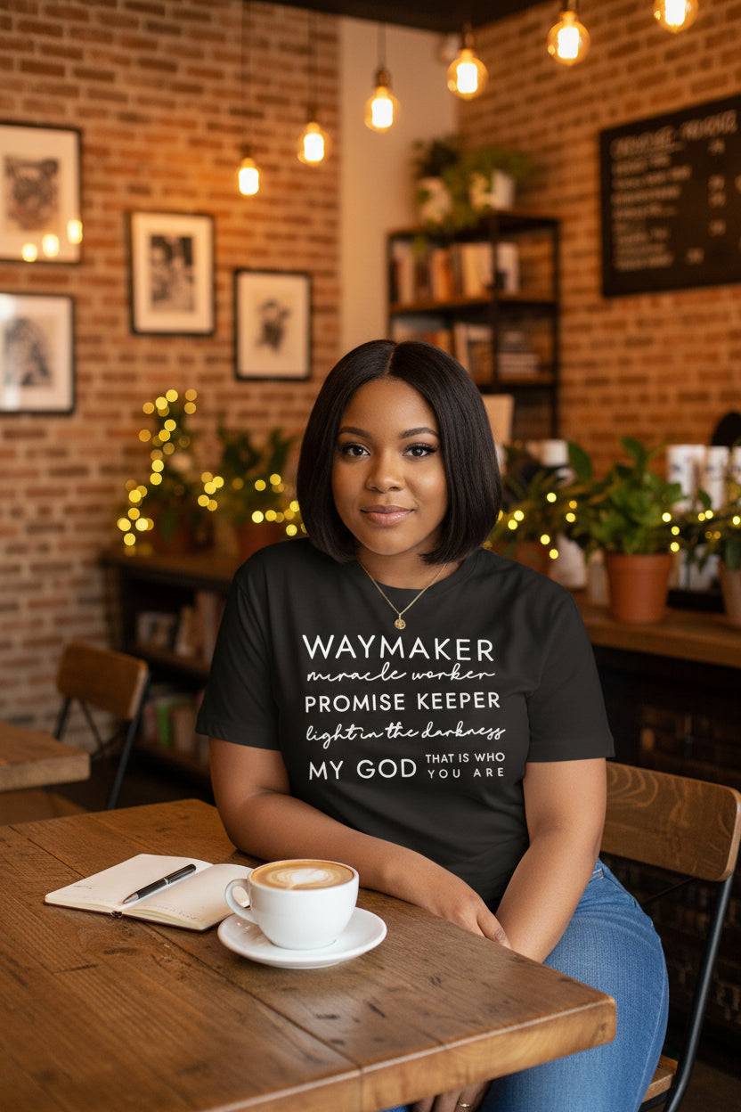 Waymaker Slogan Crew Neck T-Shirt | Women's Graphic Tee - achandvee T-Shirt