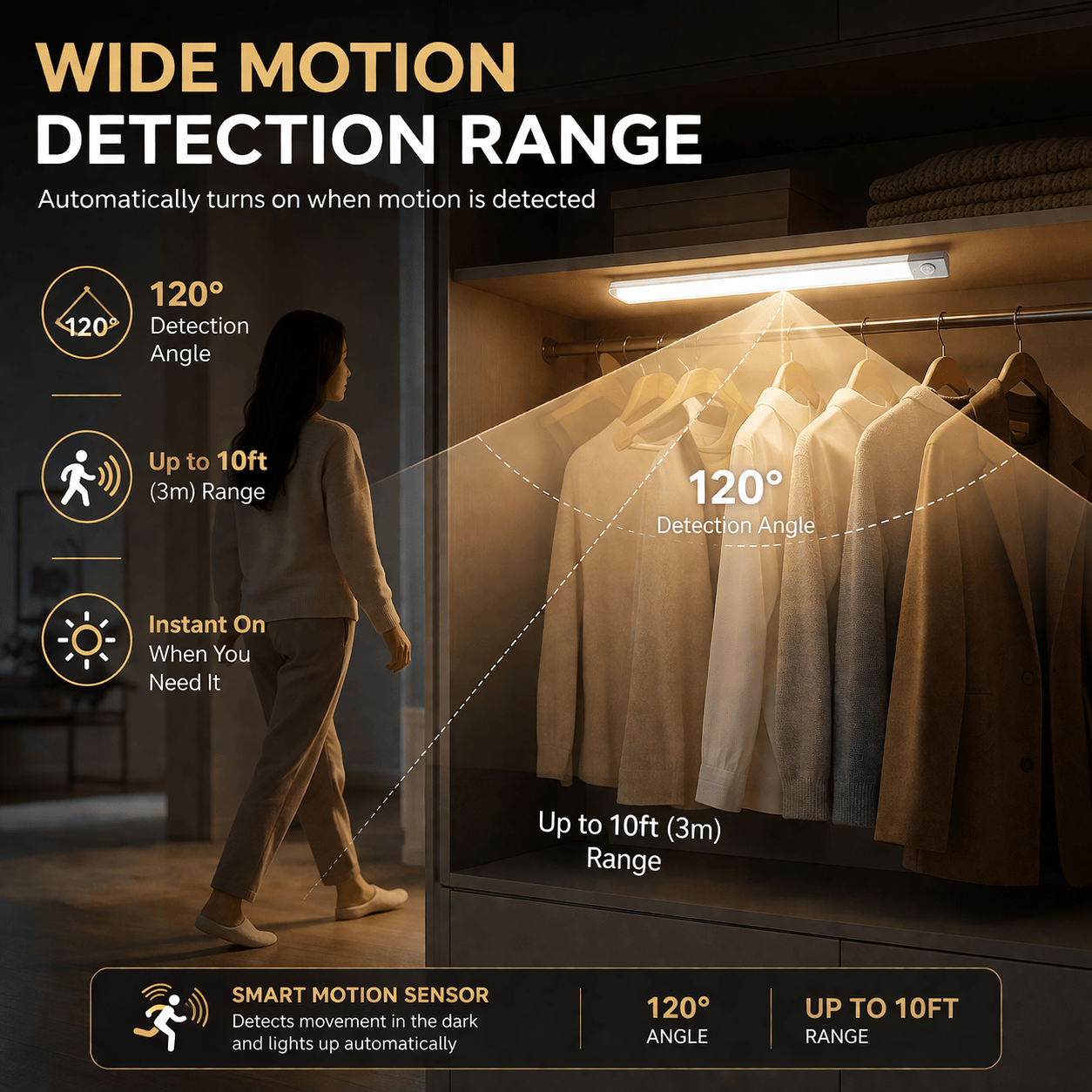 Smart Motion Sensor LED Light - achandvee light