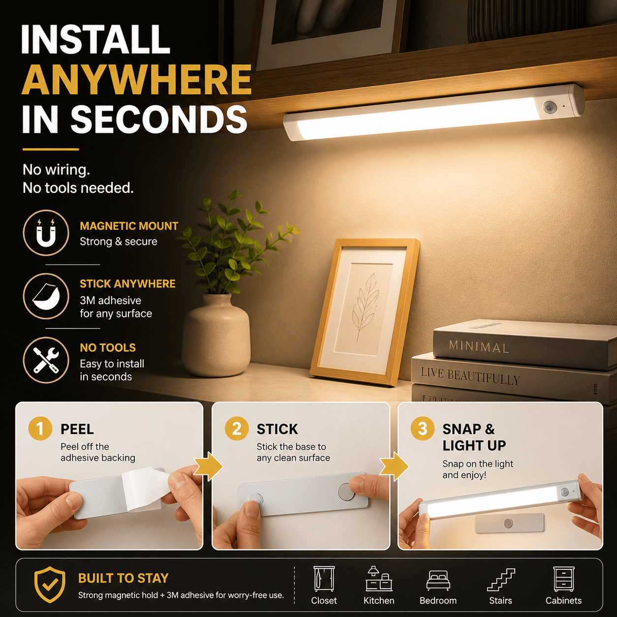 Smart Motion Sensor LED Light - achandvee light