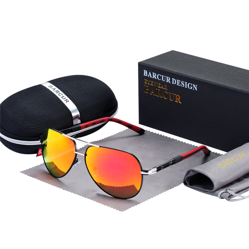Men’s Polarized Pilot Sunglasses UV400 Mirror Lenses - achandvee Sunglasses