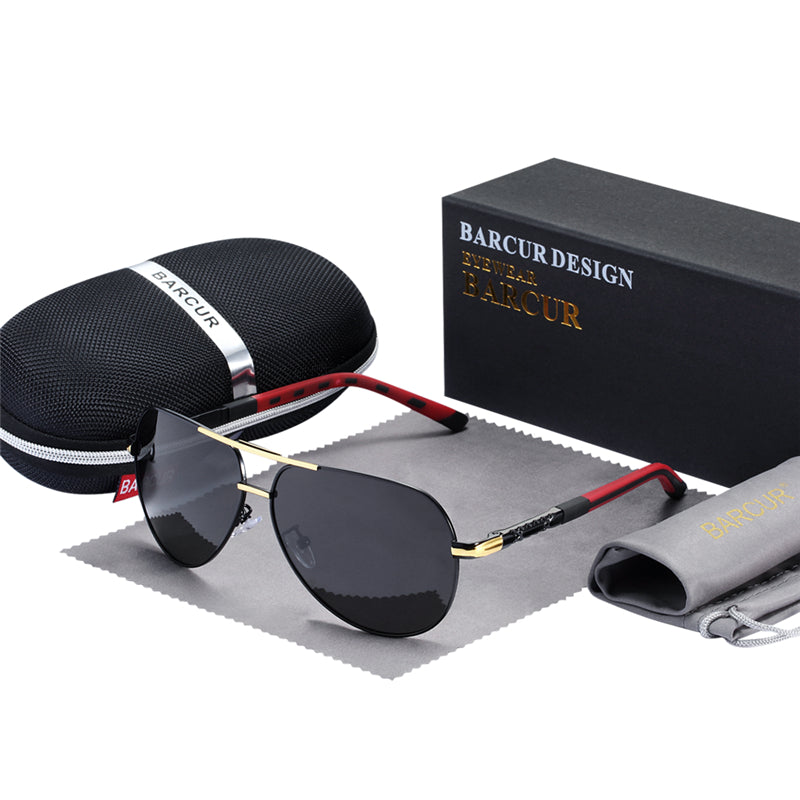 Men’s Polarized Pilot Sunglasses UV400 Mirror Lenses - achandvee Sunglasses
