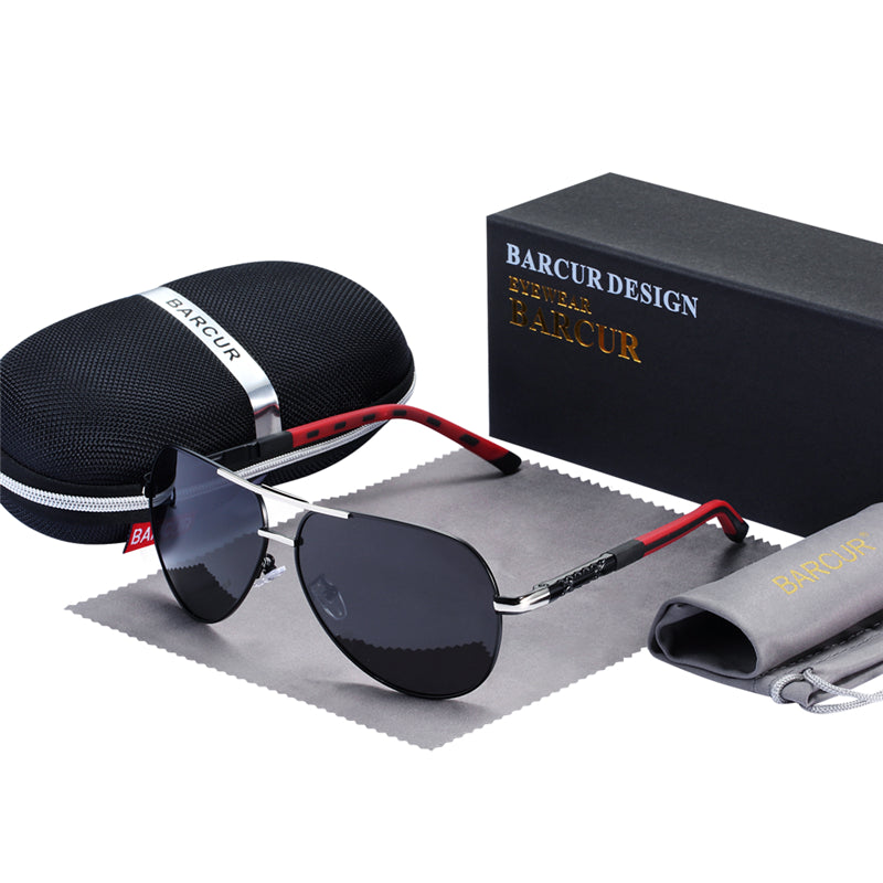 Men’s Polarized Pilot Sunglasses UV400 Mirror Lenses - achandvee Sunglasses