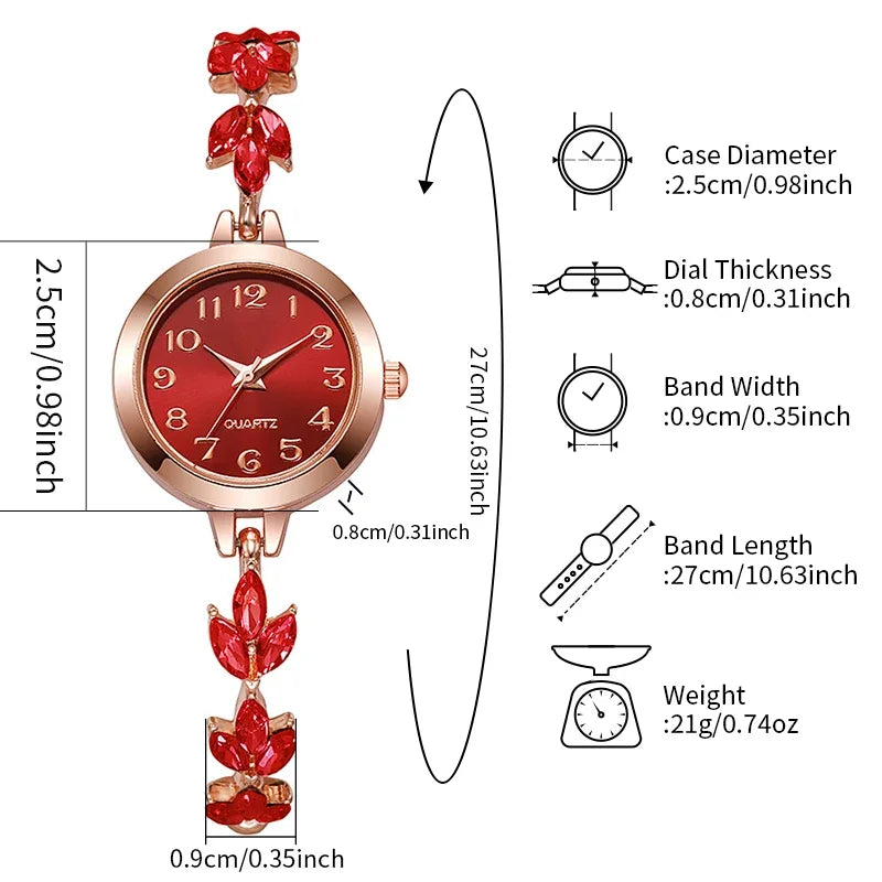 Women’s Rhinestone Bracelet Quartz Watch Fashion Gift