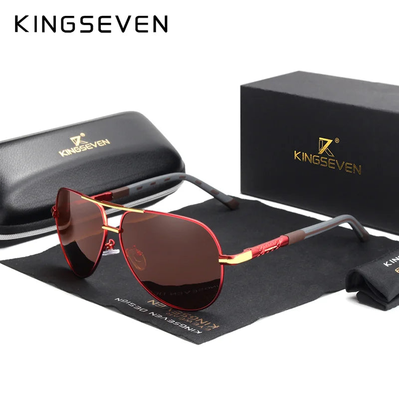 Men’s Polarized Pilot Sunglasses UV400 Aluminum Frame