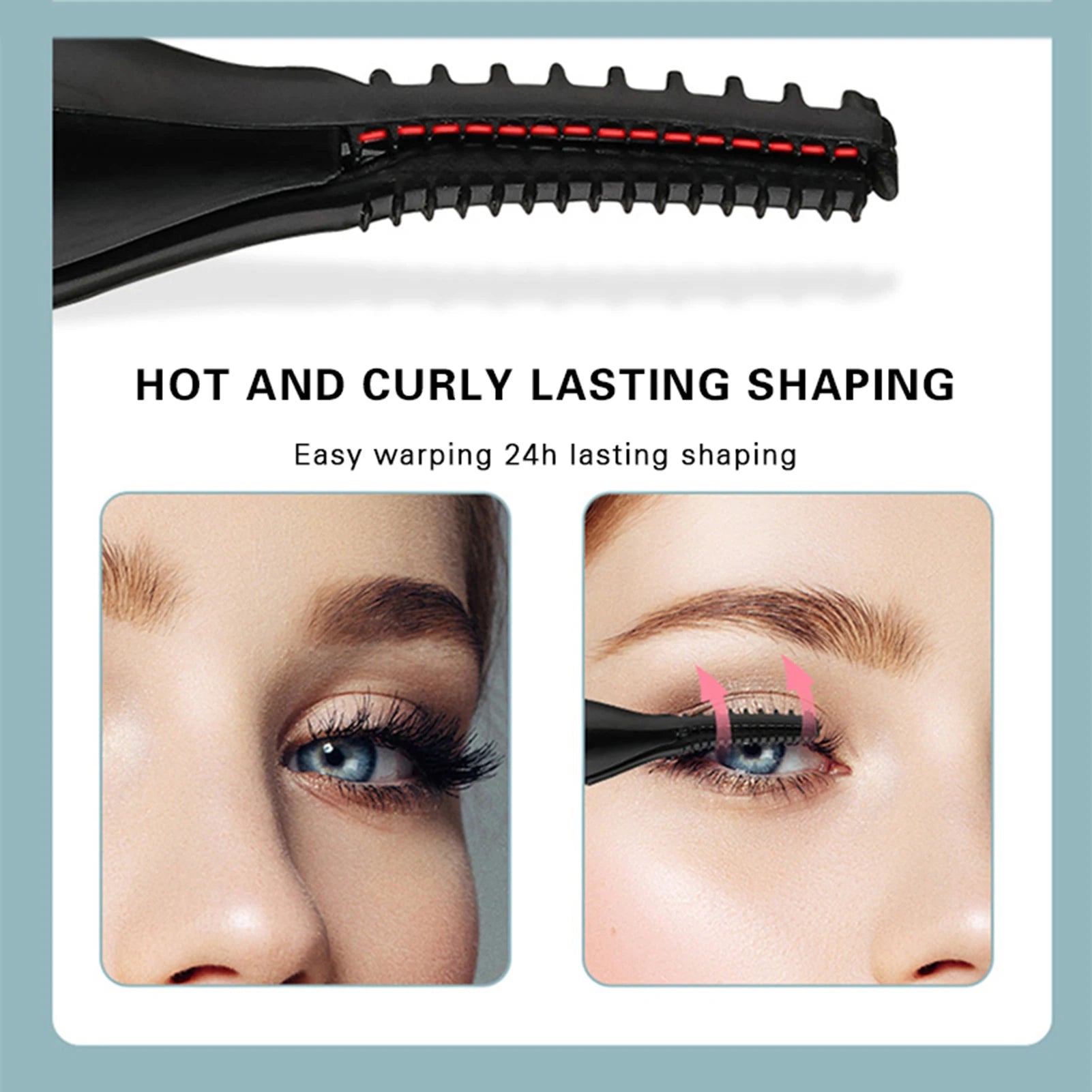 Rechargeable Heated Eyelash Curler for Long-Lasting Lift