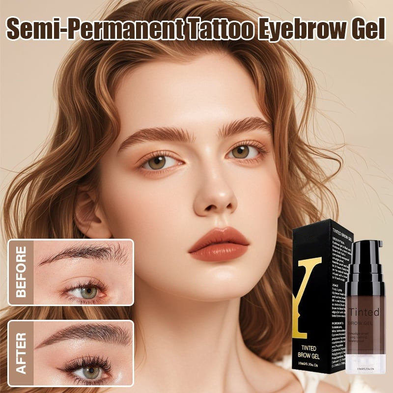Long-lasting waterproof eyebrow tinting gel