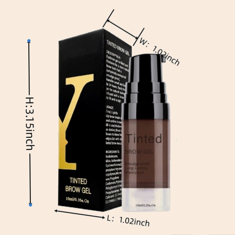 Long-lasting waterproof eyebrow tinting gel
