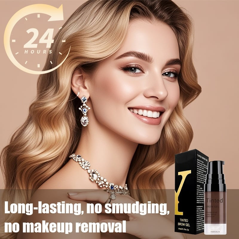 Long-lasting waterproof eyebrow tinting gel
