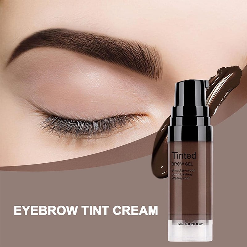 Long-lasting waterproof eyebrow tinting gel