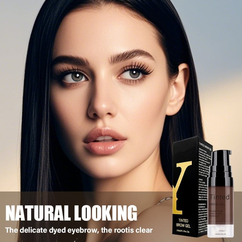 Long-lasting waterproof eyebrow tinting gel