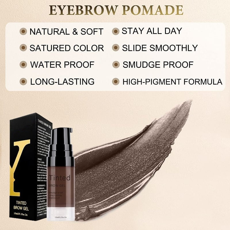Long-lasting waterproof eyebrow tinting gel