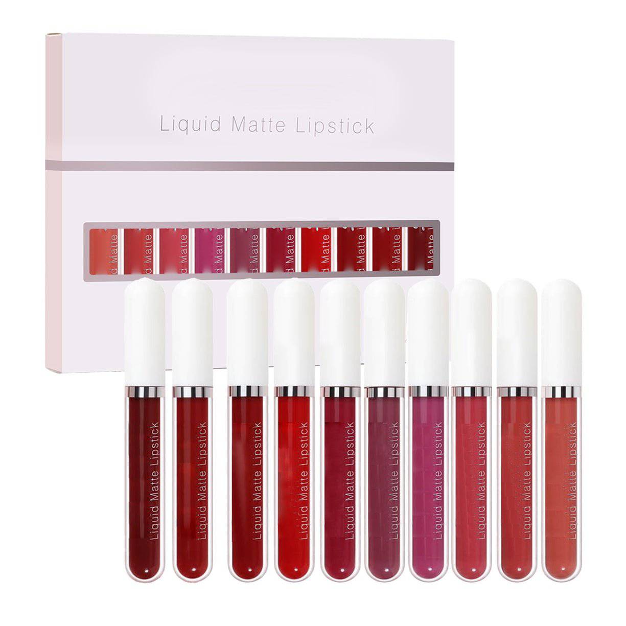 10Pcs Matte Waterproof Long Lasting Lip Gloss - achandvee lip gloss