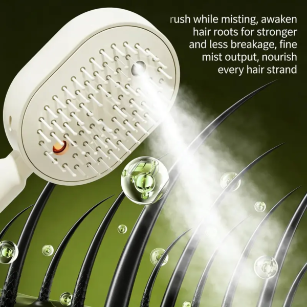⚡ Electric Spray Massage Comb & Self-Cleaning Hair Brush