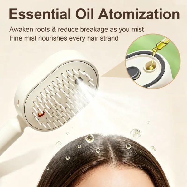 ⚡ Electric Spray Massage Comb & Self-Cleaning Hair Brush