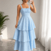 Elegant Ruffle Maxi Dress