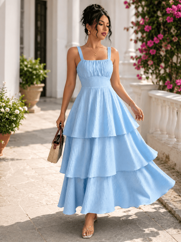 Elegant Ruffle Maxi Dress