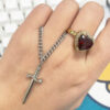 Heart & Sword Couple Necklace Set | 18K Gold Plated