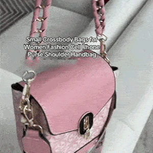 Women's Plaid Crossbody Bag - Mini Shoulder Bag with Detachable Strap