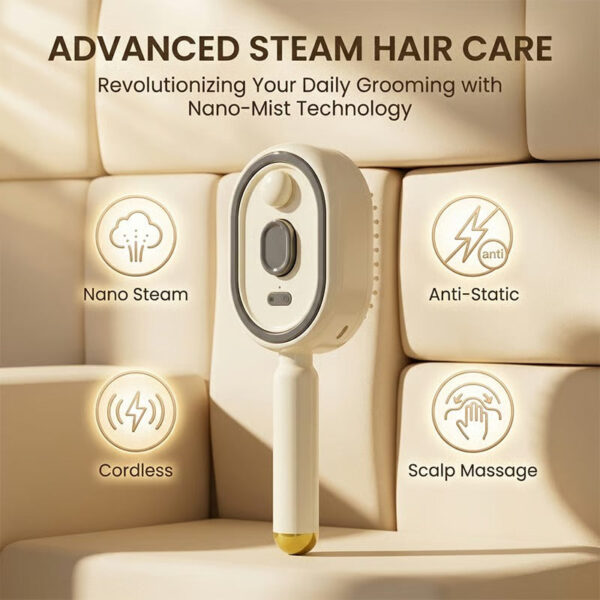 ⚡ Electric Spray Massage Comb & Self-Cleaning Hair Brush
