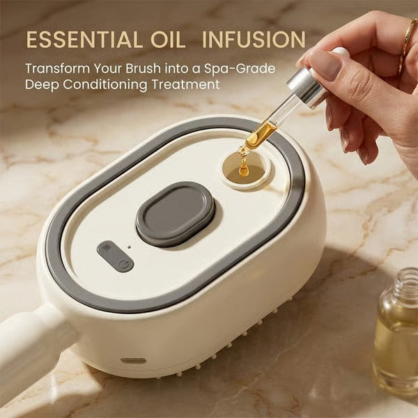 ⚡ Electric Spray Massage Comb & Self-Cleaning Hair Brush